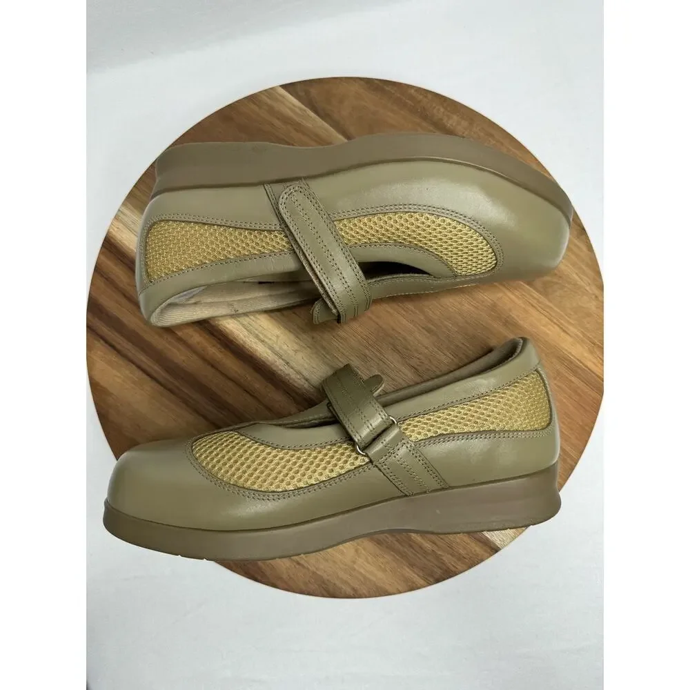 Drew Desiree Orthopedic Diabetic Shoe Women‎ Size 7.5M Taupe Adjustable 14385-77